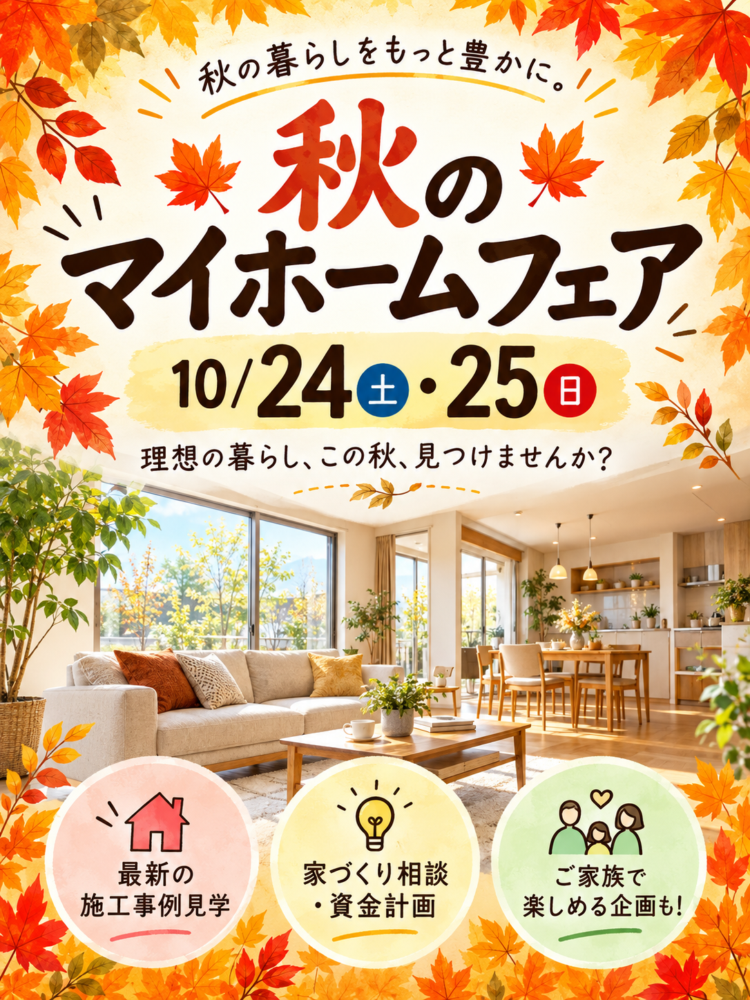 秋のマイホームフェアの案内画像